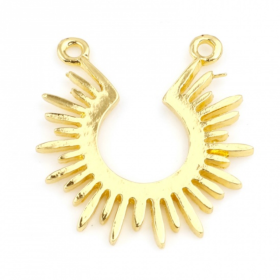 Connecteurs Soleil 24 par 23mm métal finition DORE