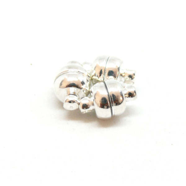 Sets de Fermoirs Magnétiques Rondelles Cuivre finition Argent Vif