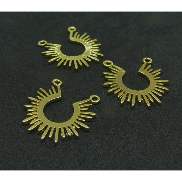Connecteurs Soleil 24 par 23mm métal finition DORE