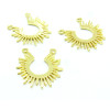 PS11857361 – Lot de 2 ou  4 Connecteurs Soleil 24x23mm – Métal Doré