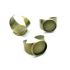 Supports bagues 14mm anneau large métal finition Bronze