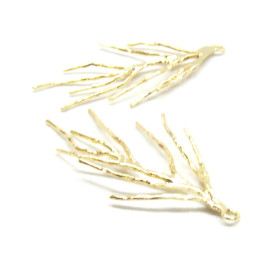 Pendentifs, Branche, Corail en Laiton finition Doré 18KT pour création de bijoux raffinés