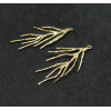 Pendentifs, Branche, Corail en Laiton finition Doré 18KT pour création de bijoux raffinés