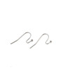 Boucles d'oreille crochet avec bille, ACIER INOXYDABLE Chirurgical 316 finition Argent