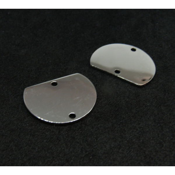 Connecteurs Géométriques 19mm – Acier Inoxydable Argenté Placage IONIQUE IP