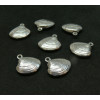 Pendentifs Breloques Coquillage 3D 14mm – Acier Inoxydable 316 Chirurgical Argent Platine Rhodié