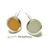Supports de Boucle d'oreille 18mm Laiton finition Argent Vif