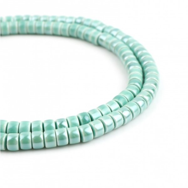 Perles Intercalaires Rondelles Heishi Céramique 6 par 4mm