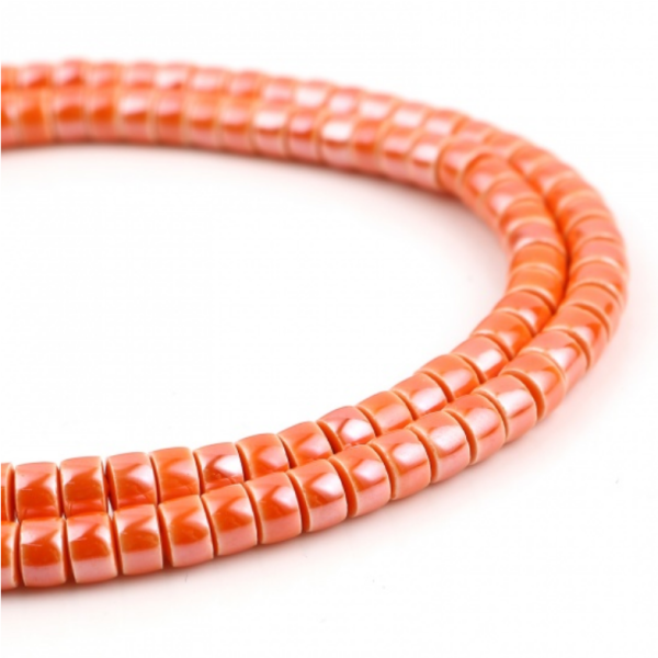 Perles Intercalaires Rondelles Heishi Céramique 6 par 4mm