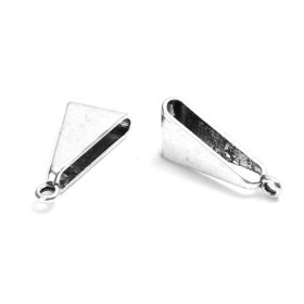 Bélières Triangle 21mm métal couleur Argent Antique