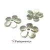 Coupelles calottes caps fleur P10402 Laiton finition Argent Antique