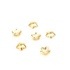 Coupelles - caps - Forme Fleur -  6 mm - Acier Inoxydable Doré