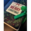 Emballages carton, Emballage Cadeau, Boite livre à monter soi même  13 par 9 par 4.5cm  motif  Noël Merry Christmas