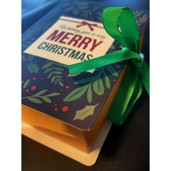 Emballages carton, Emballage Cadeau, Boite livre à monter soi même  13 par 9 par 4.5cm  motif  Noël Merry Christmas