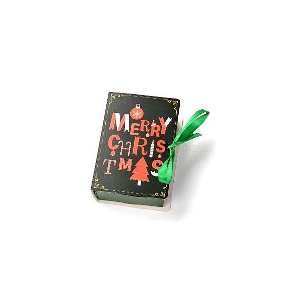 Emballages carton, Emballage Cadeau, Boite livre à monter soi même pour Bijoux  13 par 9 par 4.5cm  motif  Noël Merry Christmas