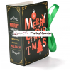 Emballages carton, Emballage Cadeau, Boite livre à monter soi même pour Bijoux  13 par 9 par 4.5cm  motif  Noël Merry Christmas