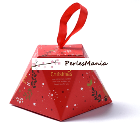 Emballages carton, Emballage Cadeau, Boite à monter soi même 8 par 8 par 6cm motif  Noël Merry Christmas