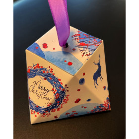 Emballages carton, Emballage Cadeau, Boite à monter soi même 8 par 8 par 6cm motif  Noël Merry Christmas