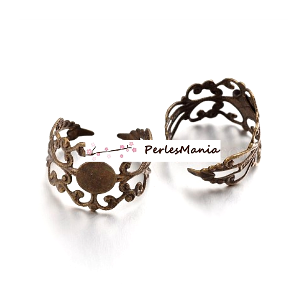 Supports Bagues Plateau Lisse 8mm Anneau Dentelle Laiton Bronze