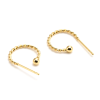 Boucles d'oreille Créoles Torsadé 13,5mm Acier finition Doré
