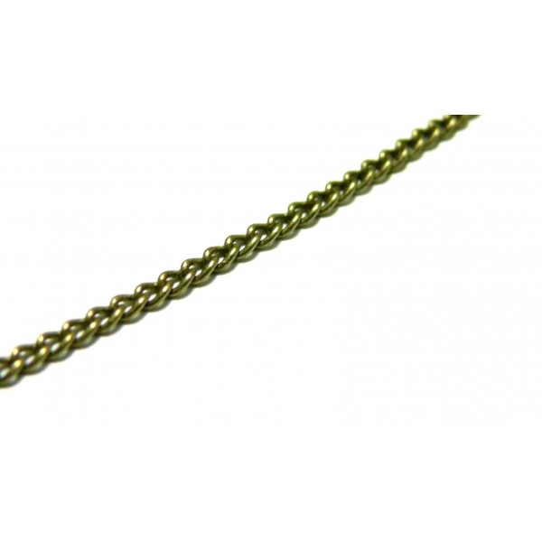 Chaine maille fine 2 par 1.5mm Laiton couleur Bronze