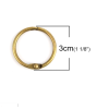 Grands Porte Clés, PORTE CLEFS  Anneaux 30mm métal couleur BRONZE