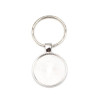 Supports de Porte Clés, Porte clé 25mm métal finition Argent Platine Rhodié