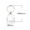 PS110257645 PAX 4 supports de Porte Cles, Porte clé 25mm metal couleur Argent Platine