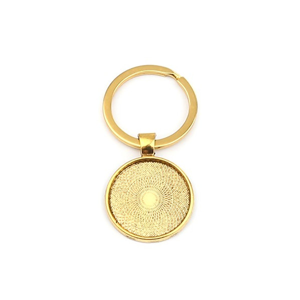 Supports de Porte Cles, Porte clé 25mm métal couleur Or Antique