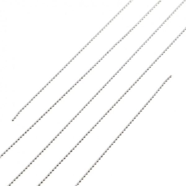 Chaine maille Bille 1 mm en Acier Inoxydable  finition Argent Platine Rhodié