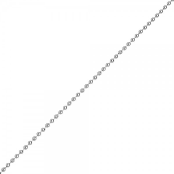 Chaine, Chainette à Billes Boules 1.5mm métal couleur ARGENT VIF