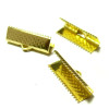 Embouts Griffe,  Serre Fils, Attache Ruban 16mm métal finition Doré