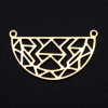Pendentif Connecteur - Demi Cercle Graphique 31mm - finition Doré en Acier Inoxydable 304 - pour bijoux raffinésraffinés