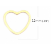 Pendentifs Connecteurs Coeur 12 mm Doré en Acier Inoxydable 304 pour bijoux raffinés