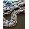 Perles rondes 2 mm Pierre bleue et blanche