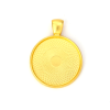 Supports de Pendentif Rond 25 mm – Laiton Finition Or Mat – Qualité Extra