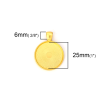 Supports de Pendentif Rond 25 mm – Laiton Finition Or Mat – Qualité Extra