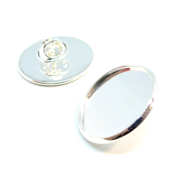Supports de broche PINS en 25mm Laiton couleur Argent Platine Rhodié