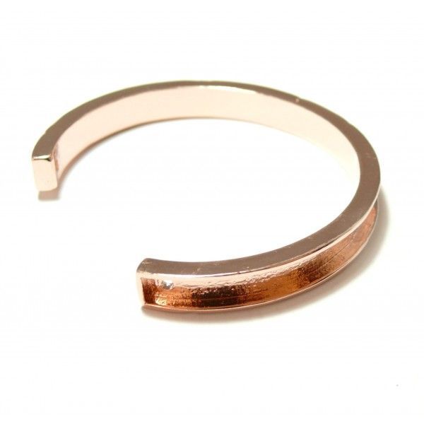 Support bracelet Jonc Manchette pour cordon en 5.5mm couleur Or Rose