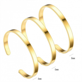 Support de Bracelet Jonc 8mm en ACIER INOXYDABLE 304 finition Doré