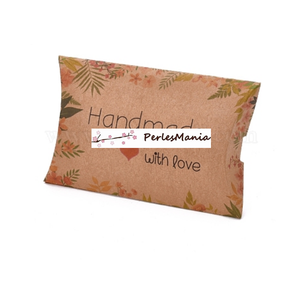 Emballages carton, Emballage Cadeau, berlingots 12.5x7.6x1.9cm Handmade with Love