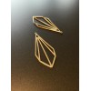Pendentifs Goutte Géométrique 47mm en Laiton finition Doré 18KT  pour création de bijoux raffinés