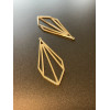 Pendentifs Goutte Géométrique 47mm en Laiton finition Doré 18KT  pour création de bijoux raffinés
