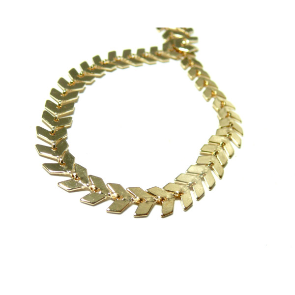 Chaine Chevron EPI Laiton finition Doré à l'or fin 18K