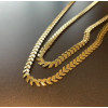 Chaine Chevron EPI Laiton finition Doré à l'or fin 18K