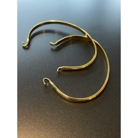 Support de Bracelet Jonc 4mm en ACIER INOXYDABLE 304 finition Doré 18KT Placage Ionique