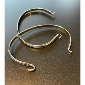 Support de Bracelet Jonc 4mm en ACIER INOXYDABLE 304 finition finition Argent Platine Rhodié