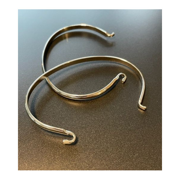 Support de Bracelet Jonc 4mm en ACIER INOXYDABLE 304 finition finition Argent Platine Rhodié
