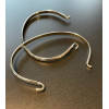 Support de Bracelet Jonc 4mm en ACIER INOXYDABLE 304 finition finition Argent Platine Rhodié