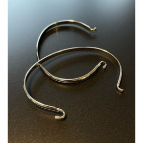 Support de Bracelet Jonc 4mm en ACIER INOXYDABLE 304 finition finition Argent Platine Rhodié